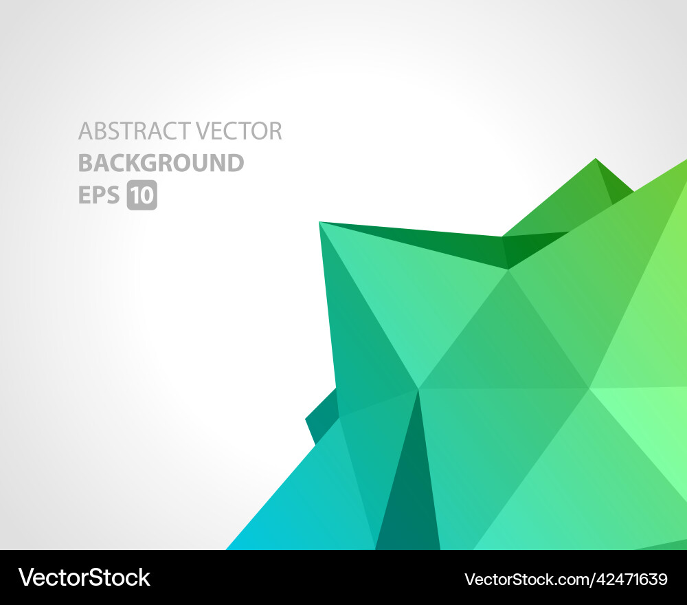 Green gradient abstract geometric angled shape Green gradient abstract geometric angled shape Vector Image