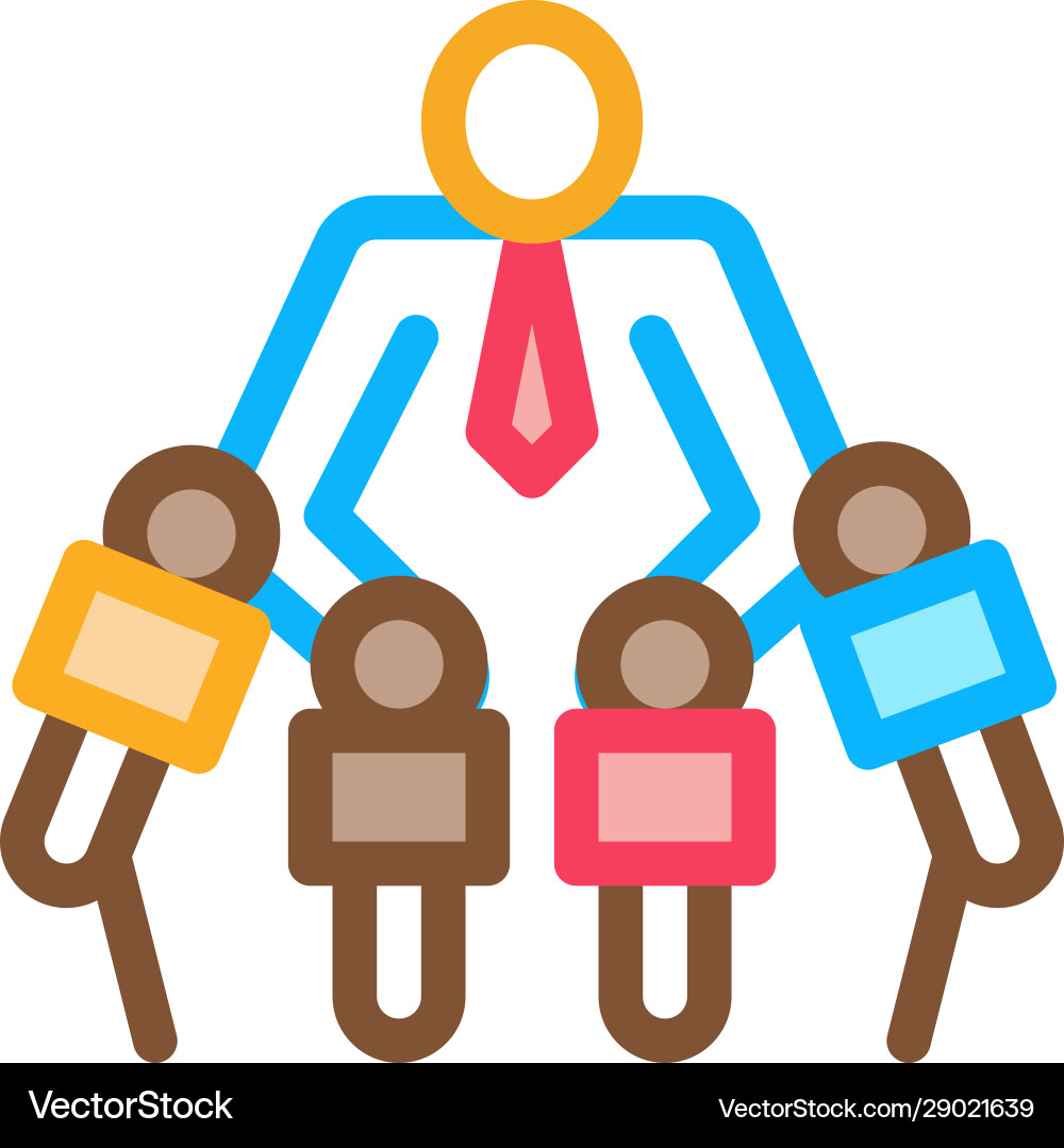 Man interview icon outline Vector Image