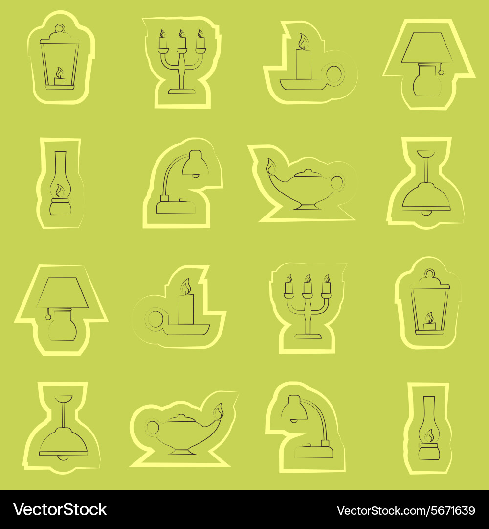 Seamless background with different vector image