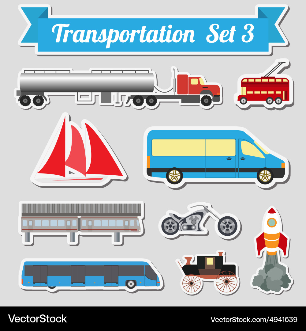 Set of all types transport icon for creating vector image