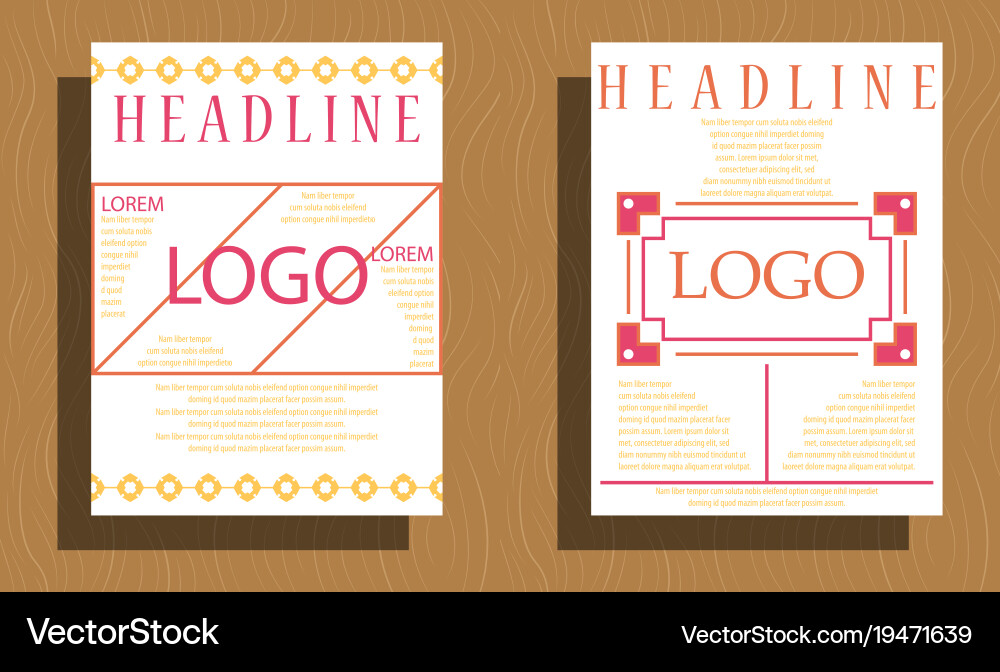 Set of layout background for art template Vector Image