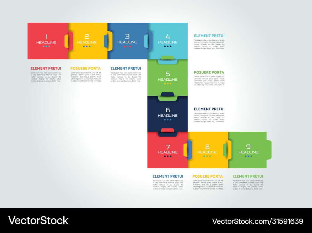 Step template chart diagram scheme Step template chart diagram scheme vector image