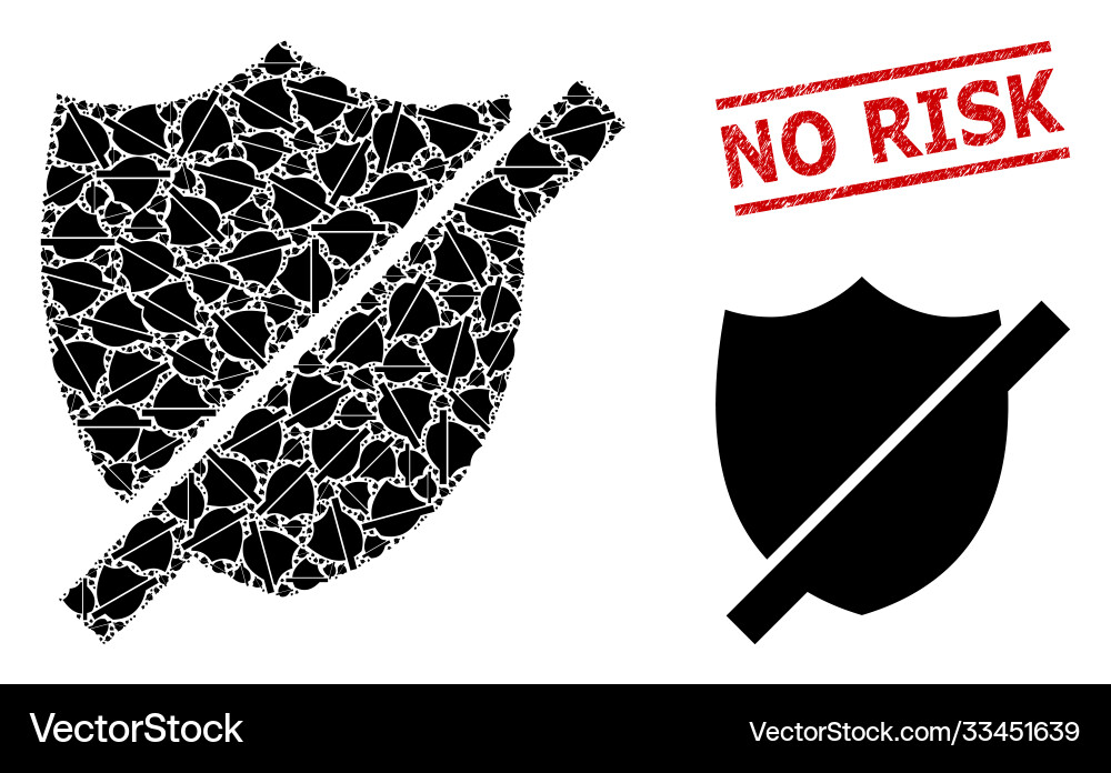 Stop shield composition items Stop shield composition items vector image