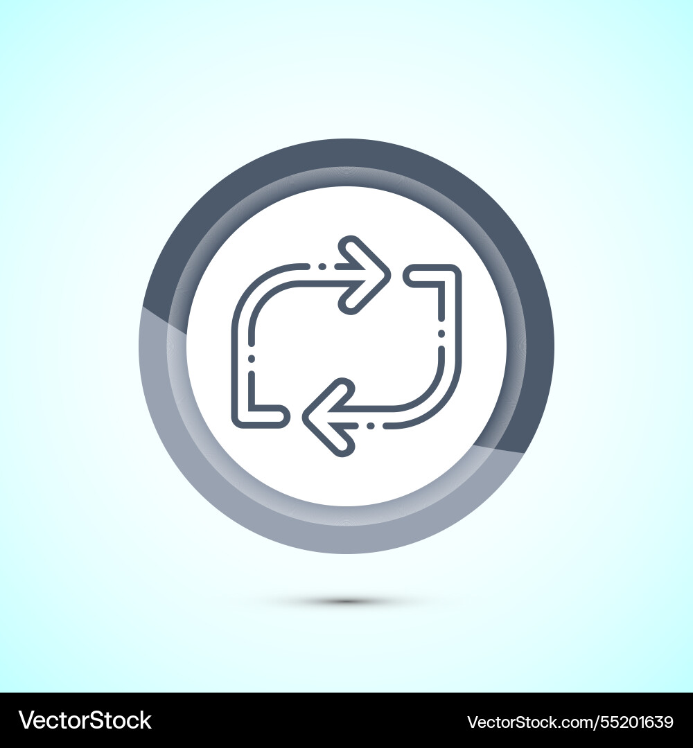 Sync processing icon design synchronization Sync processing icon design synchronization vector image