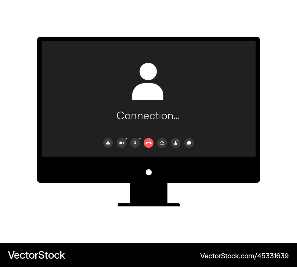 Video call program window ui ux template Vector Image