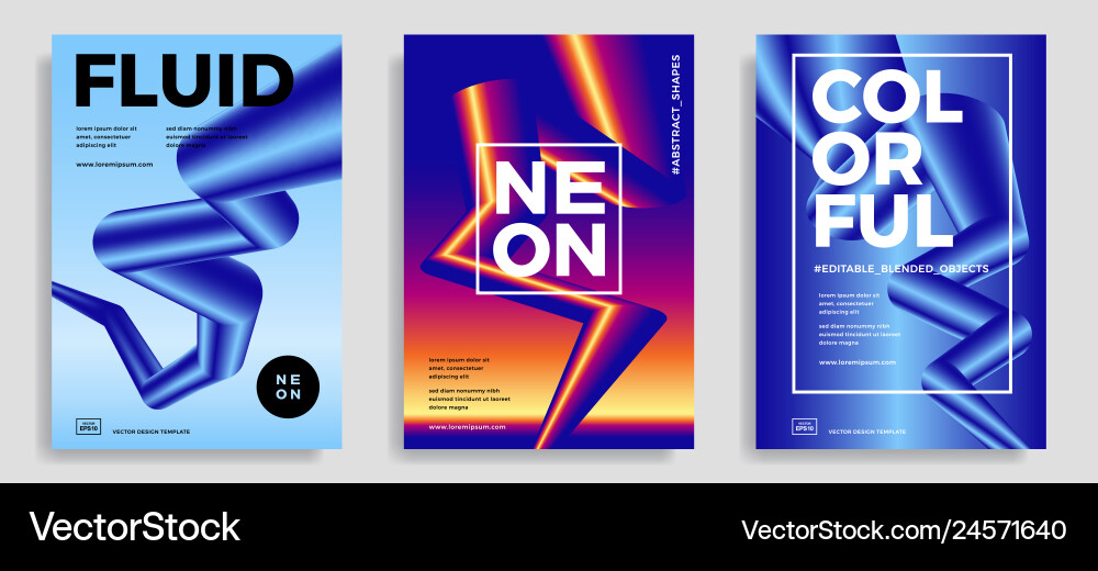 Abstract design templates with 3d flow shapes Abstract design templates with 3d flow shapes vector image