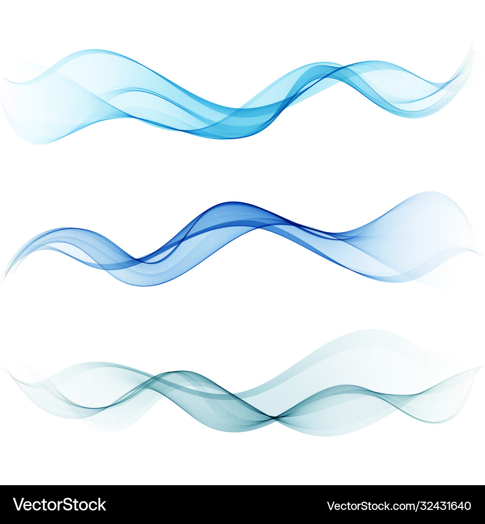 Abstrakte Welle blau Hintergrundset Flow Abstrakte Welle blau Hintergrundset Flow vektorbild