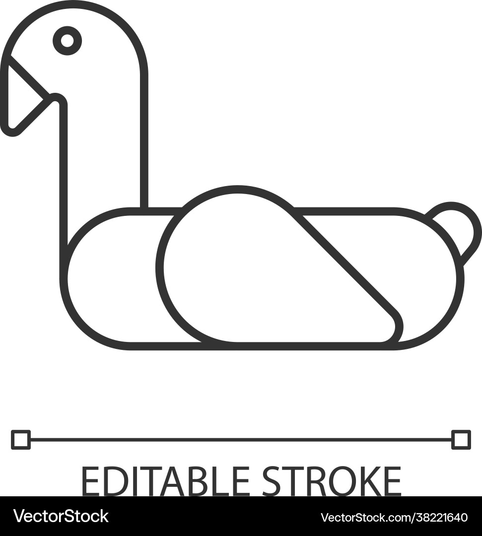 Animal pool float linear icon Animal pool float linear icon vector image