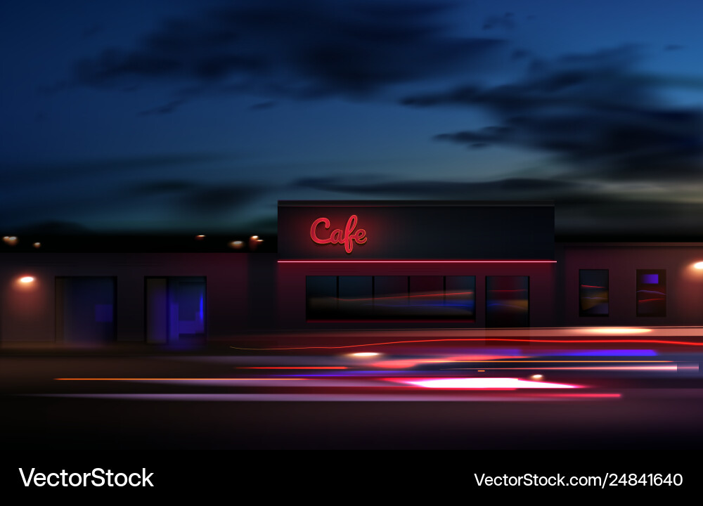 Colorful Light Trails at Night vector image