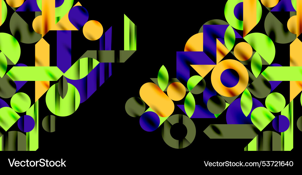 Colorful simple dynamic geometric forms circles Vector Image