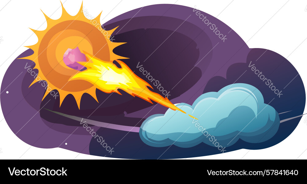 Cosmic cloud collision icon space nebula design Vector Image