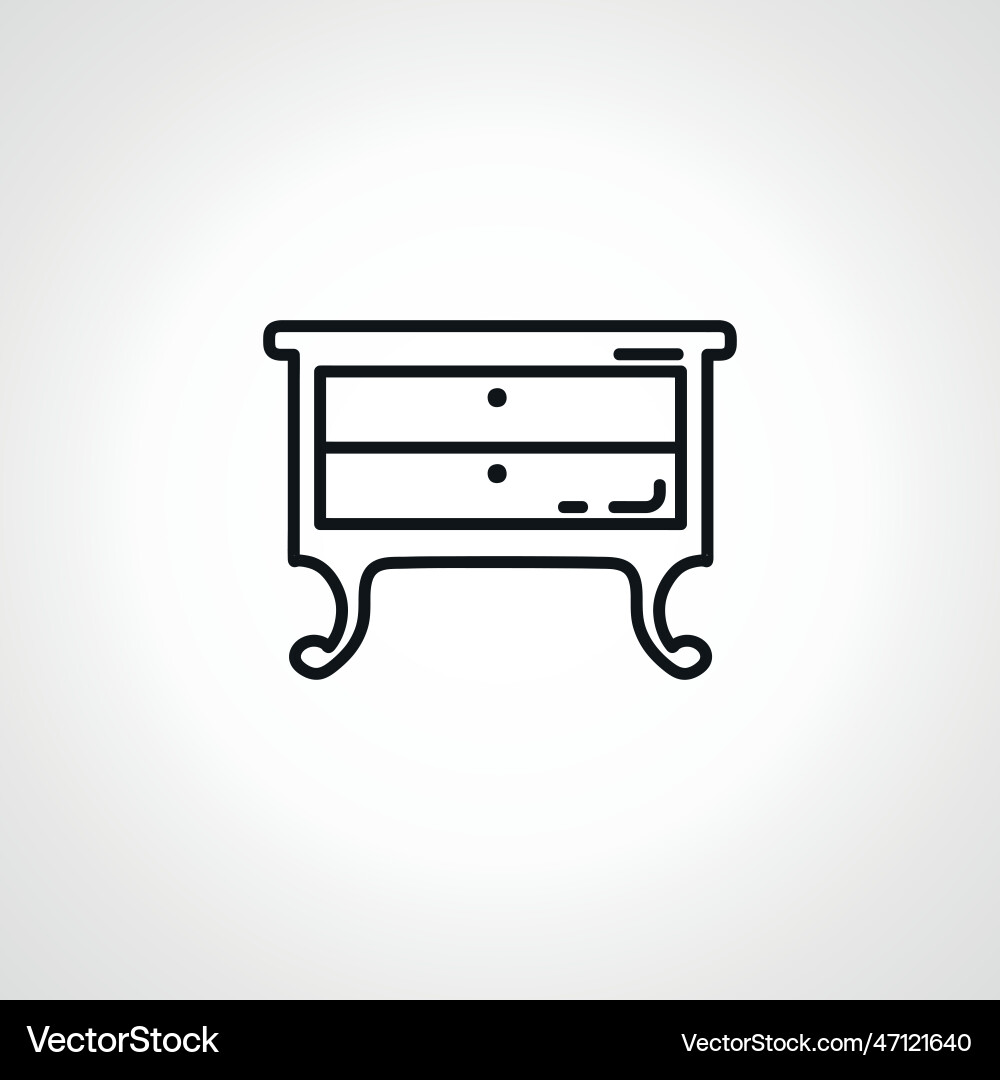 Cupboard line icon web linear vector image