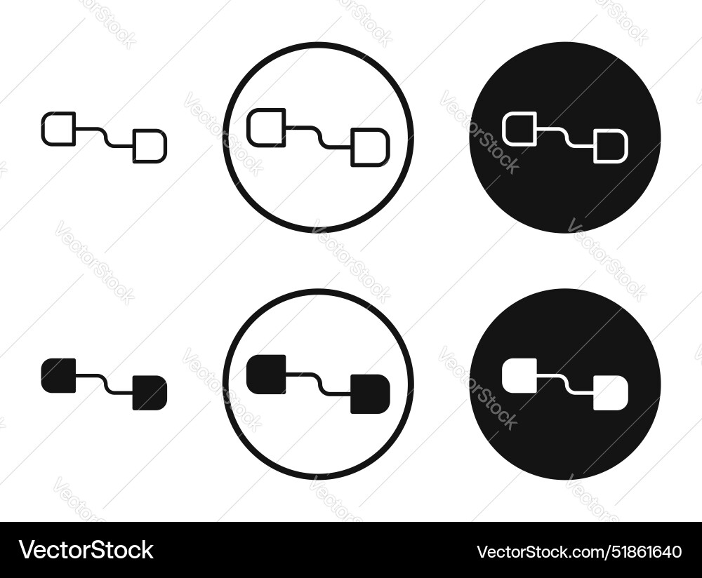 Diagram nested icon set in black and white Vector Image