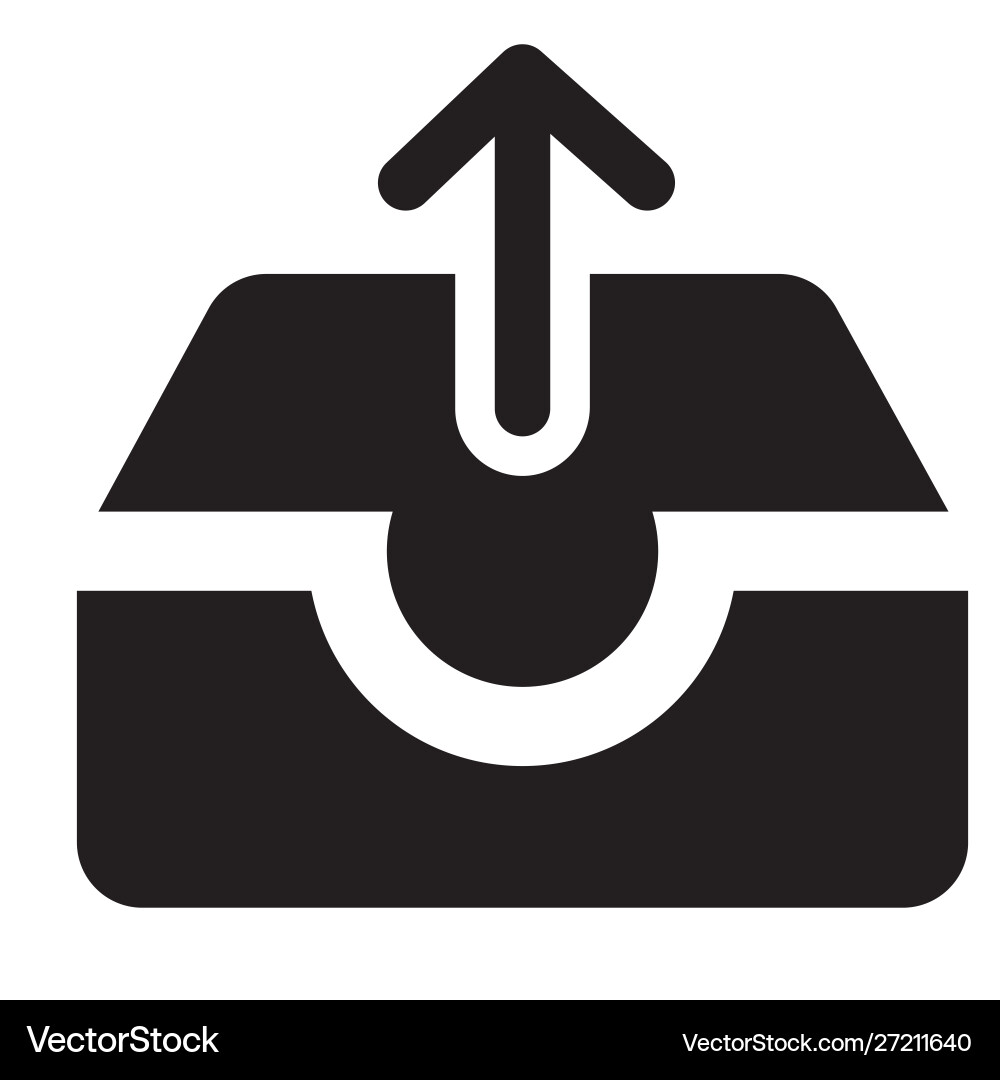 E-Mail-Postfach-Nachricht-outbox-Symbol vektorbild