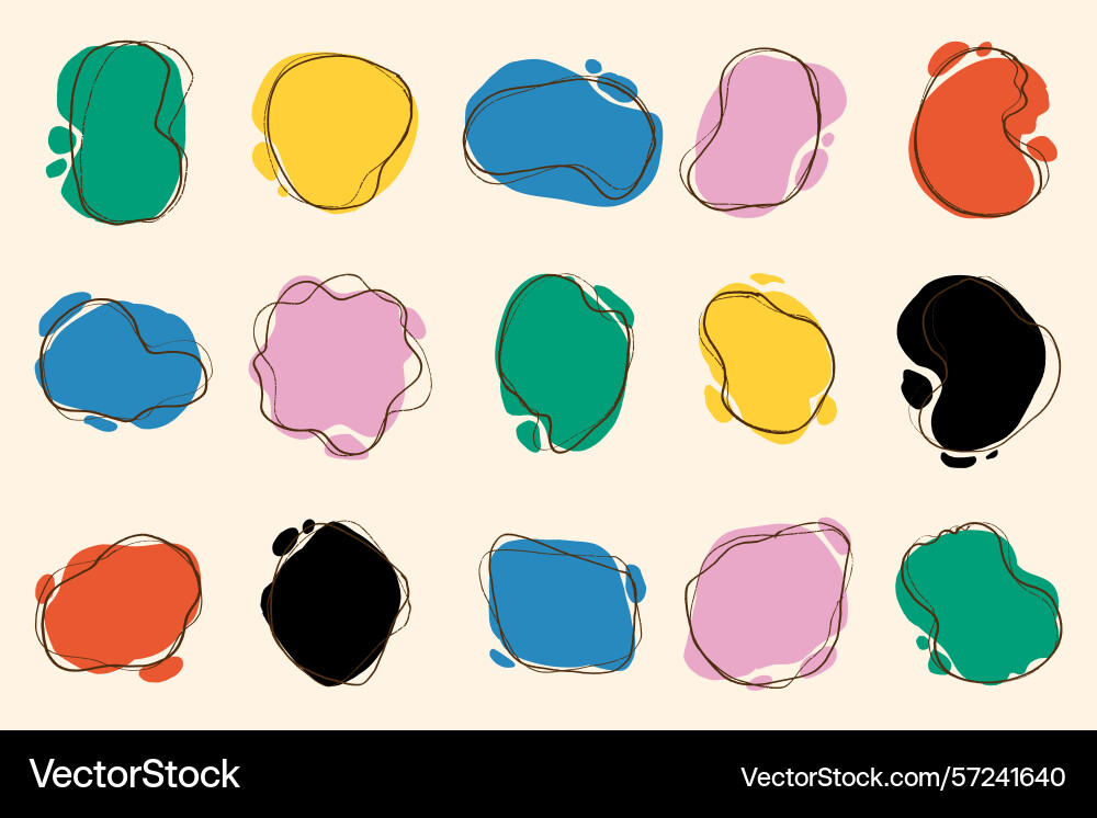 Hand drawn chat bubble frames for selecting text Vector Image