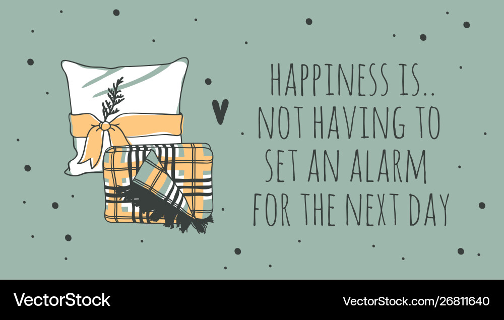 Hand drawn objects about sleep routines and text Hand drawn objects about sleep routines and text vector image
