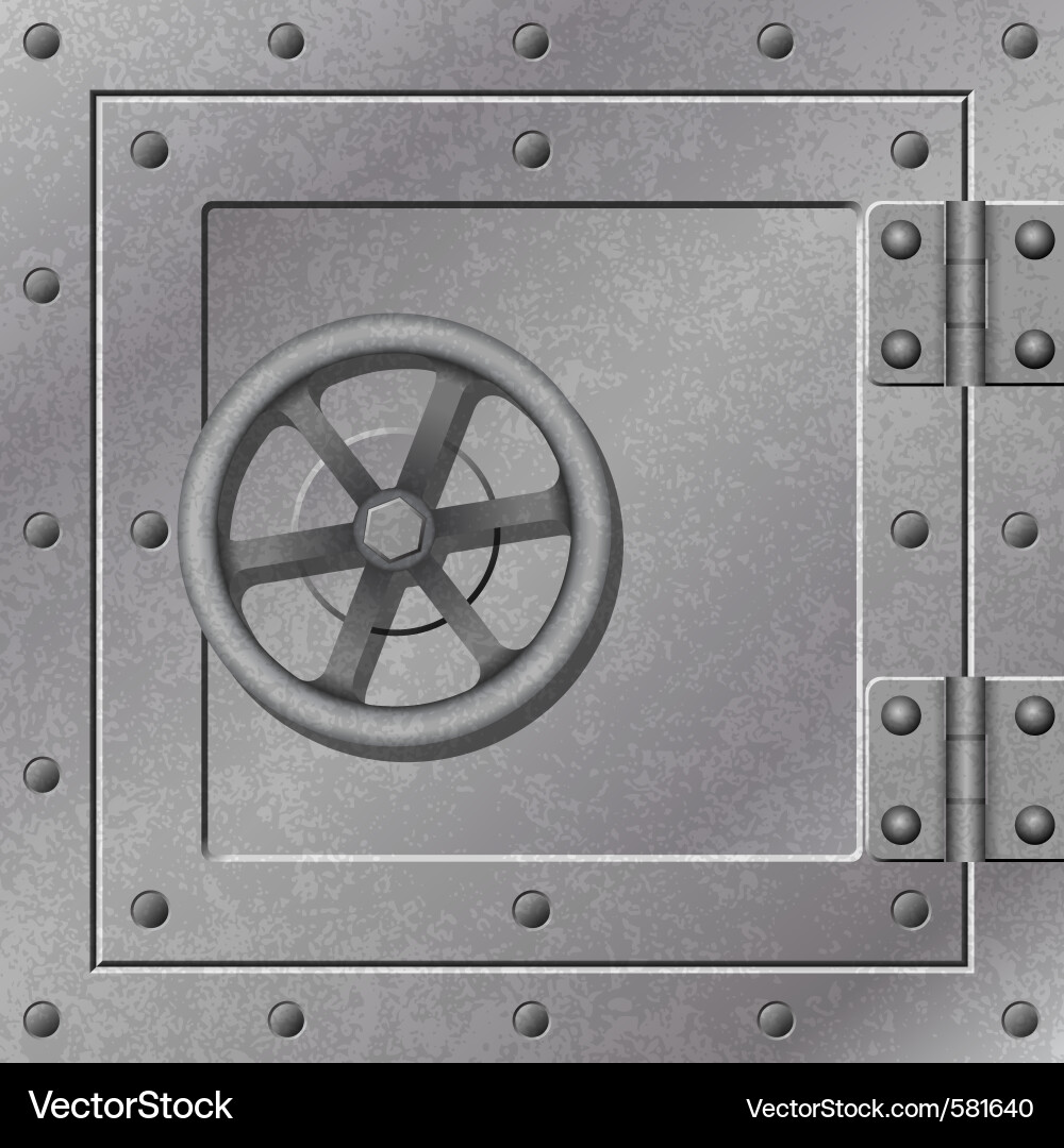 Heavy Duty Steel Safe vector image