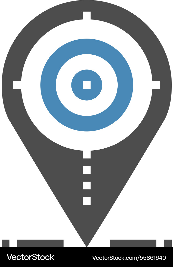 Location targeting flat web icon concept Location targeting flat web icon concept vector image