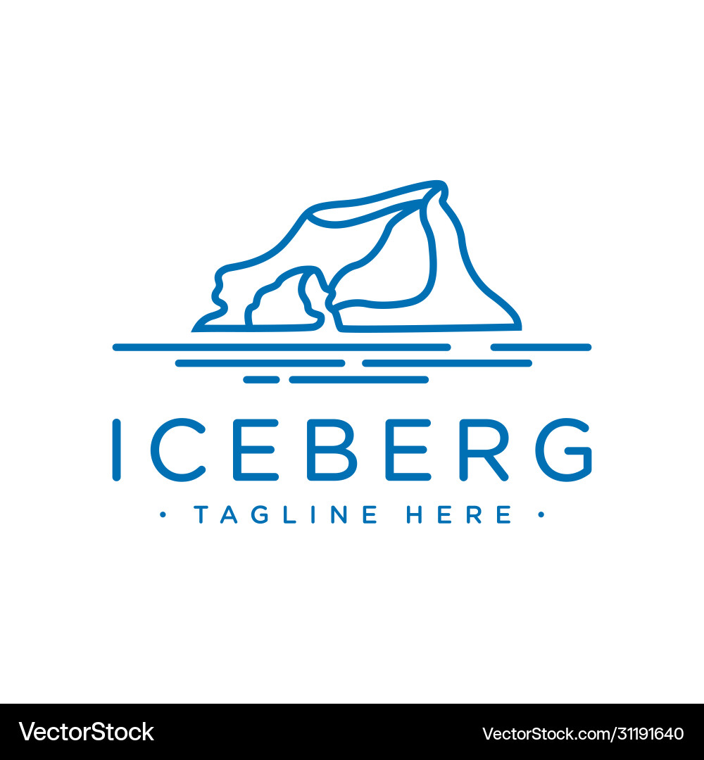Outline Eisberg Logo Design Outline Eisberg Logo Design vektorbild