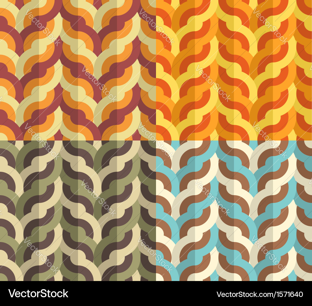 Retro Geometric Weaving Pattern vector image