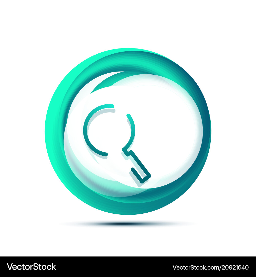 Search magnifier web button magnify icon modern vector image