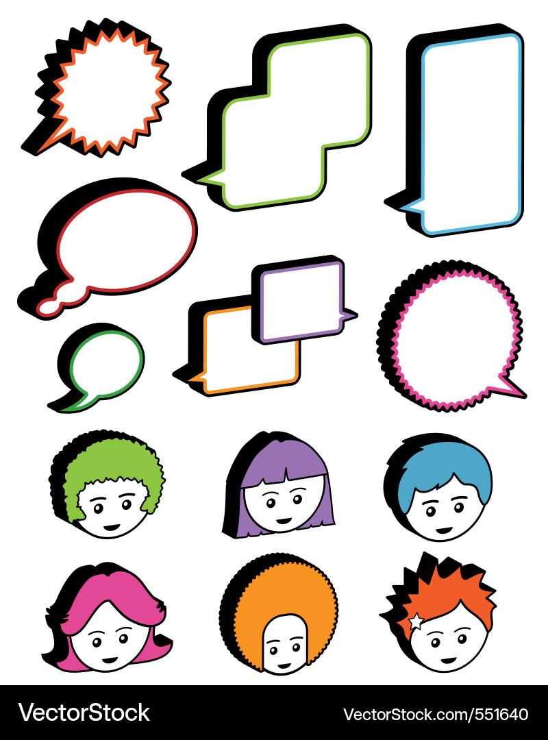 Speech bubbles Vector Image