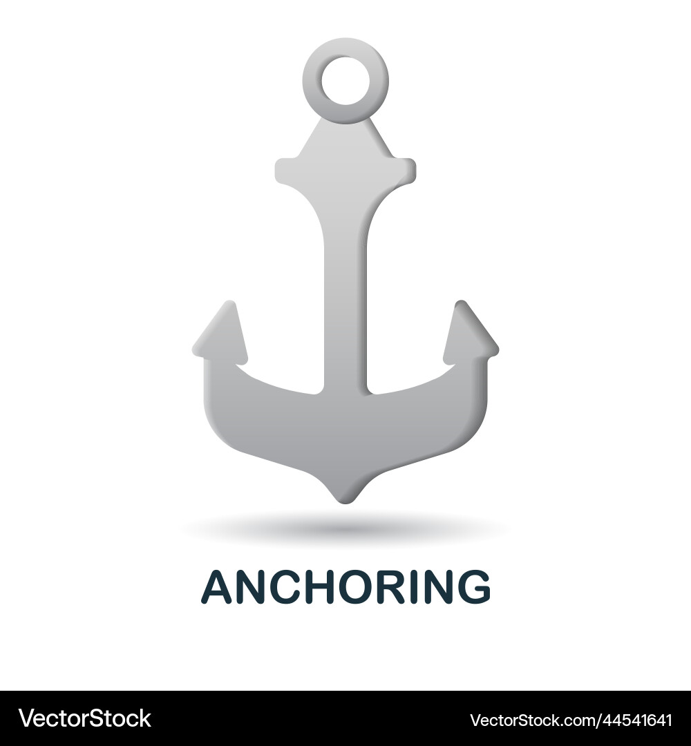 Anchoring icon 3d from neuromarketing collection Anchoring icon 3d from neuromarketing collection vector image