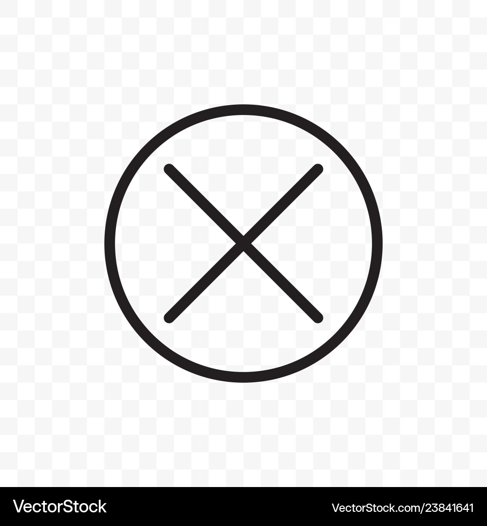 Close button icon x symbol delete Close button icon x symbol delete vector image