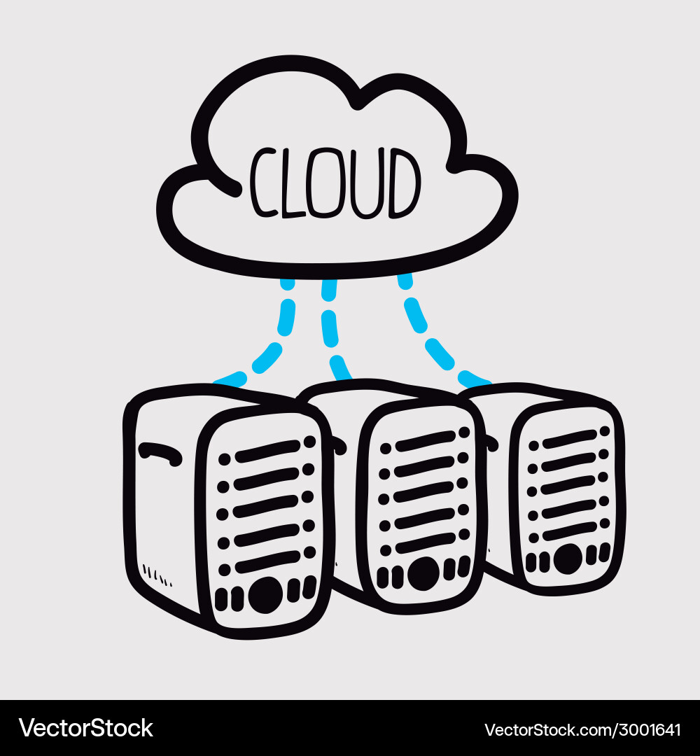 Cloud computing design Vector Image