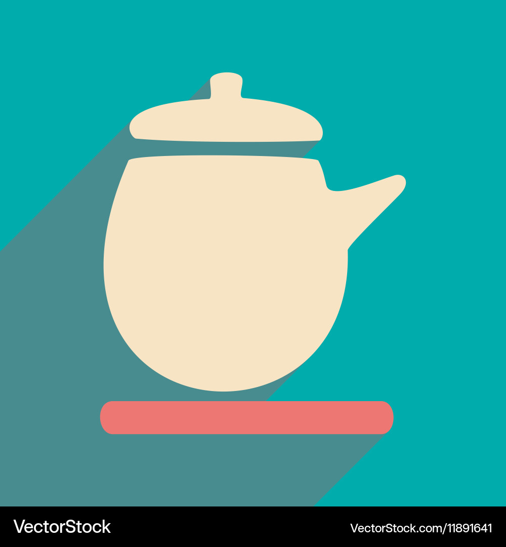 Flat with shadow icon and mobile application Vector Image