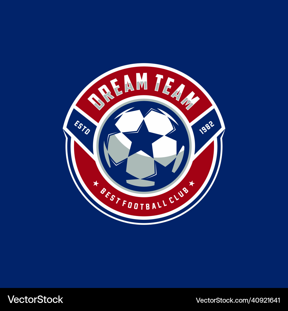 Football badge logo design template Vector Image