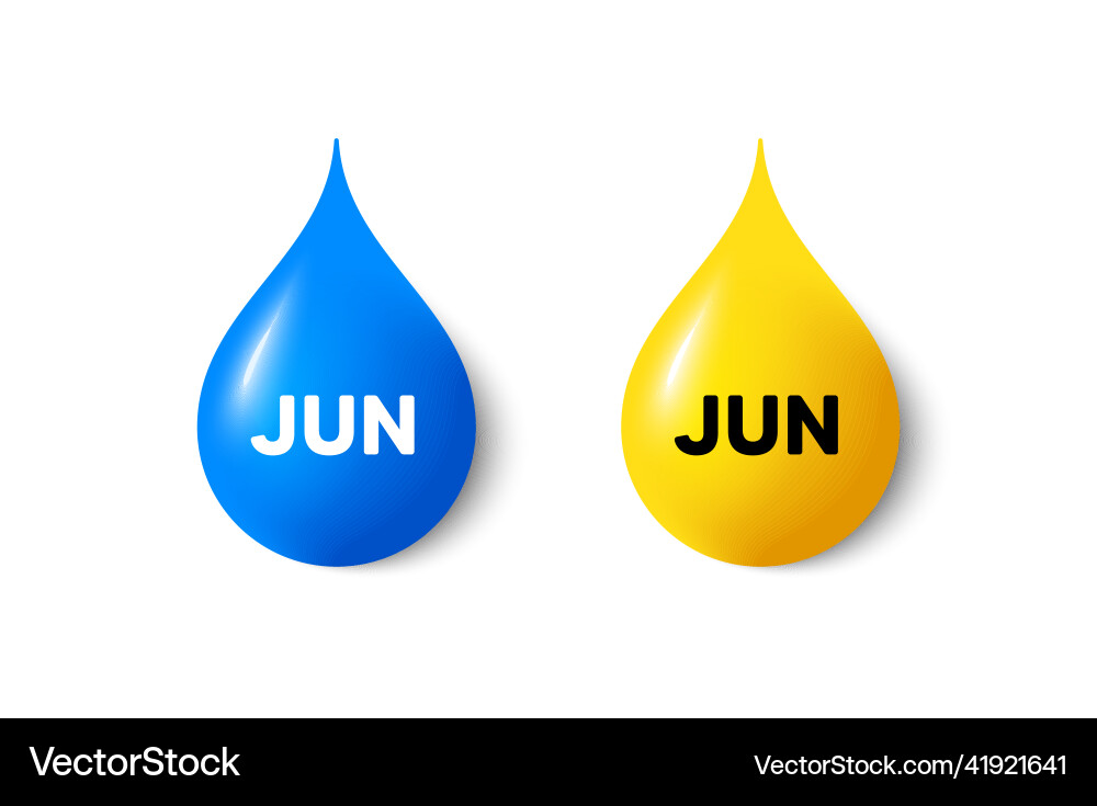 June month icon event schedule jun date paint June month icon event schedule jun date paint vector image
