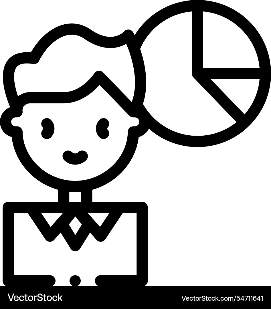 Man icon thin linear style design isolated Man icon thin linear style design isolated vector image