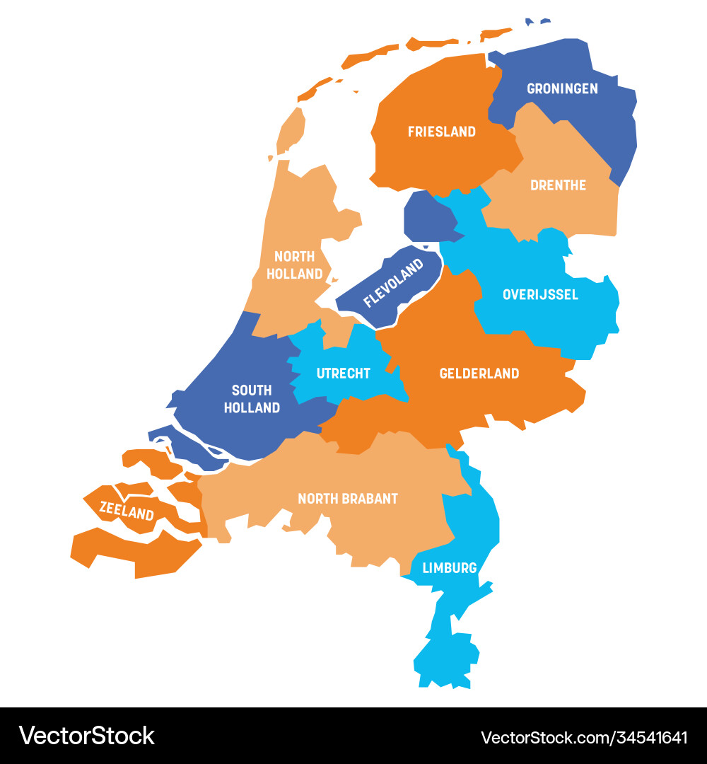 Niederlande - Karten Provinzen Niederlande - Karten Provinzen vektorbild