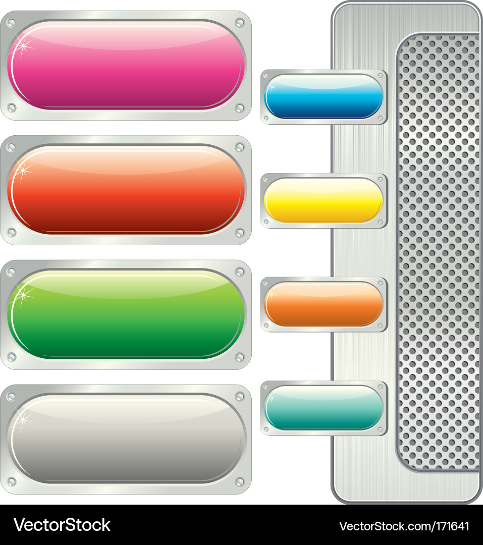 Panel buttons vector image