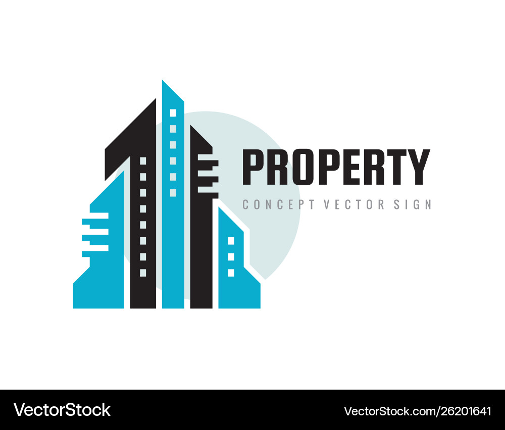 Property management city town - real estate Property management city town - real estate vector image