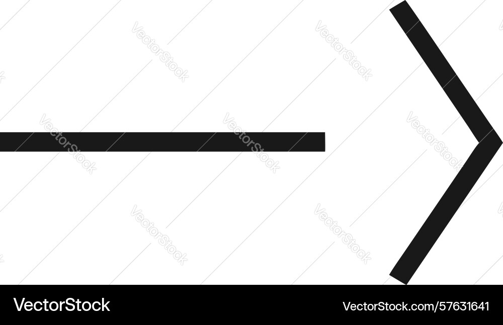 Right arrow line icon direction progress design vector image