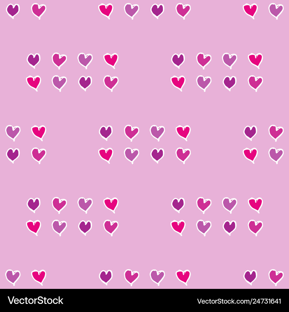 Seamless pattern with red small hearts Seamless pattern with red small hearts vector image