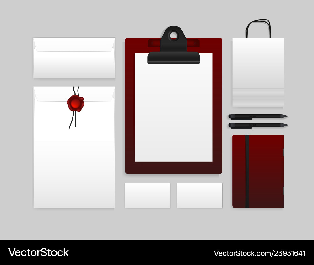 Template mockup documentation for business Template mockup documentation for business vector image