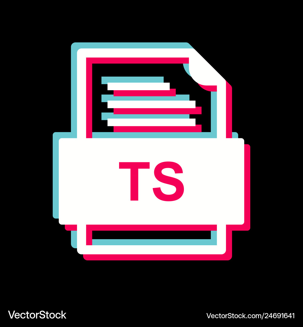 Ts file document icon Vector Image