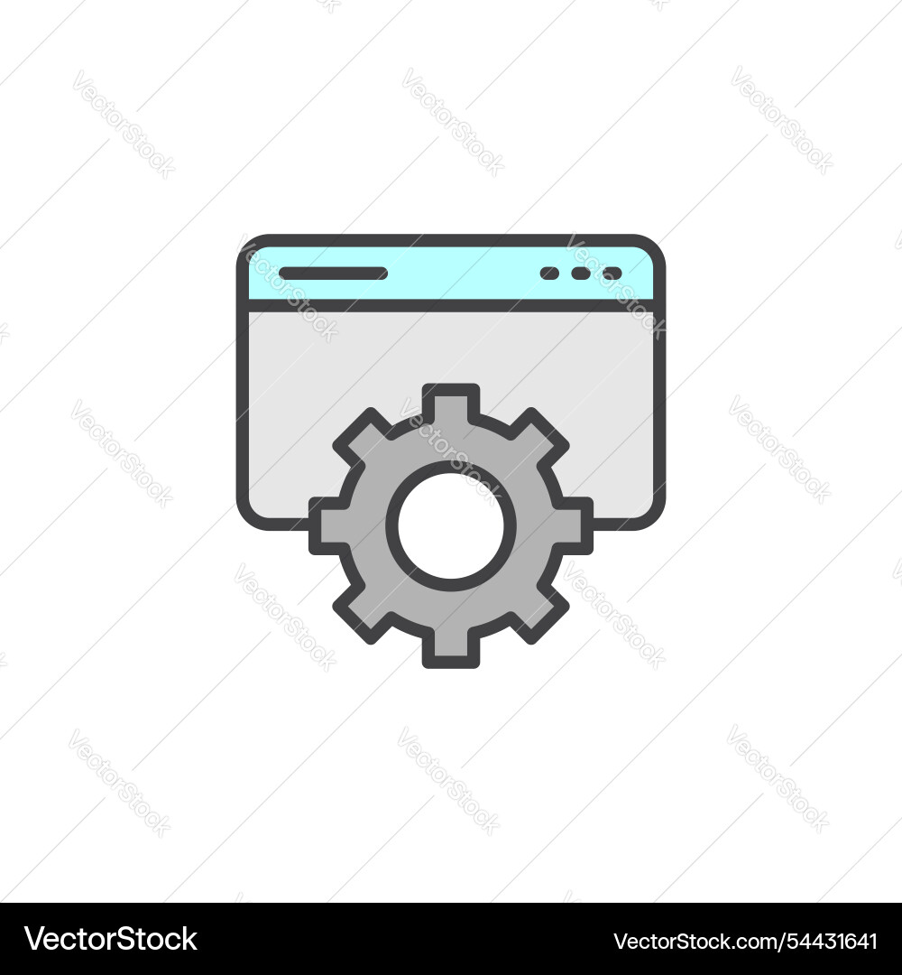 Web development icon in colored version Web development icon in colored version vector image