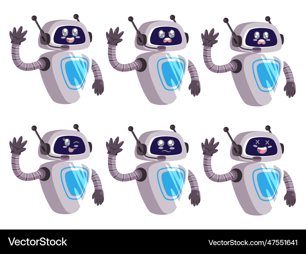 White color fly robot artificial intelligence Vector Image