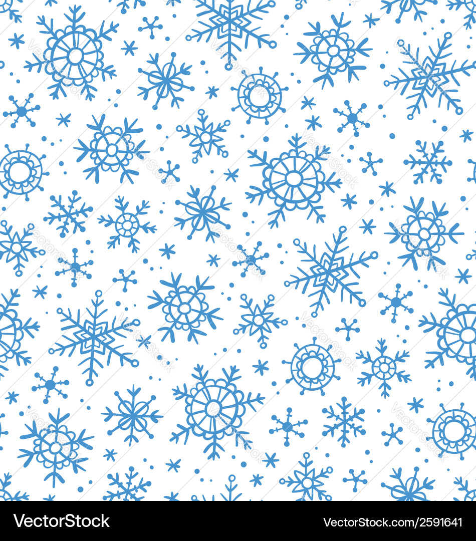 Winter Snowflake Pattern vector image