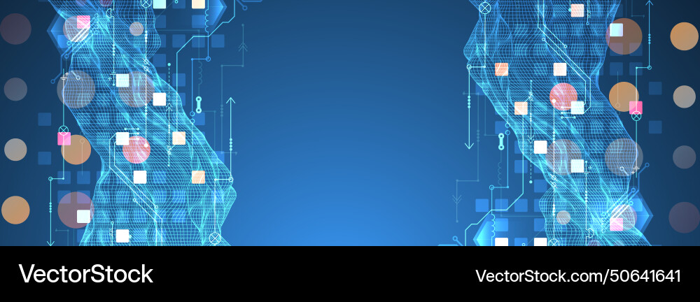 Wireframe big data concept abstract digital Wireframe big data concept abstract digital vector image