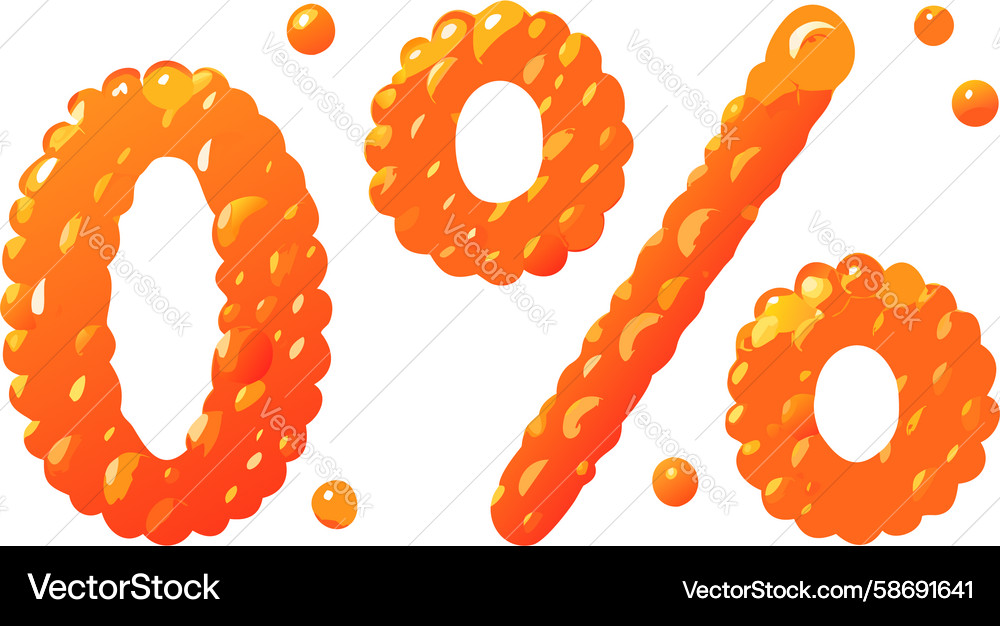 Zero percent dot pattern abstract icon design Vector Image