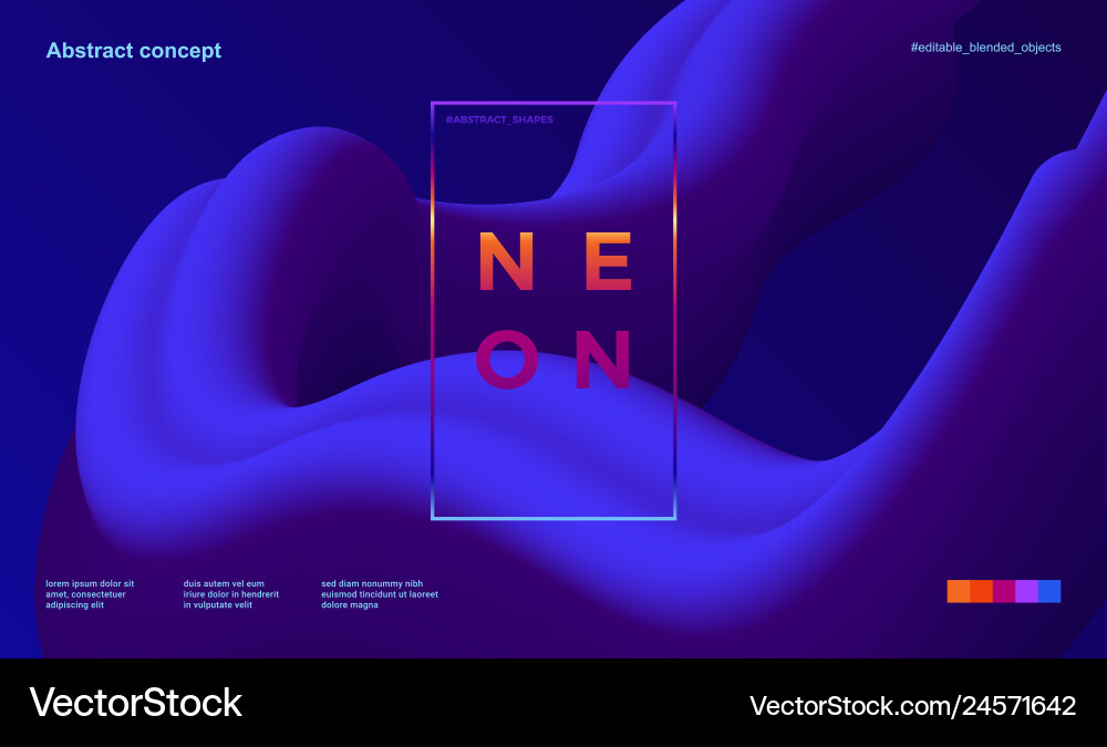 Abstract design template with 3d flow shapes Abstract design template with 3d flow shapes Vector Image