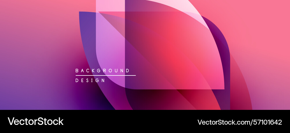 Abstract gradient background overlapping shapes Vector Image