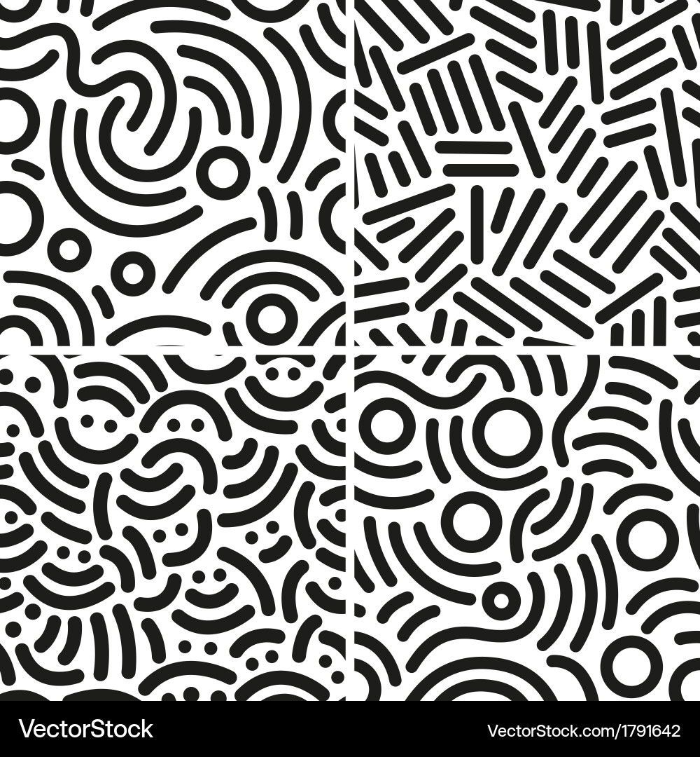 Abstract Line Patterns vector image