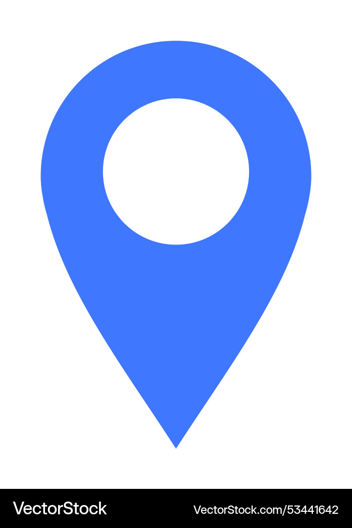 Blue location pin icon ideal for maps navigation Blue location pin icon ideal for maps navigation vector image