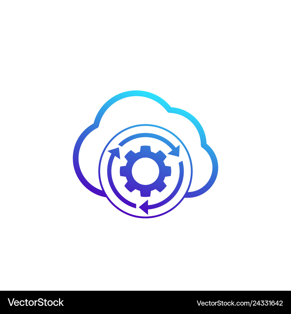 Cloud storage settings hosting configuration Cloud storage settings hosting configuration Vector Image